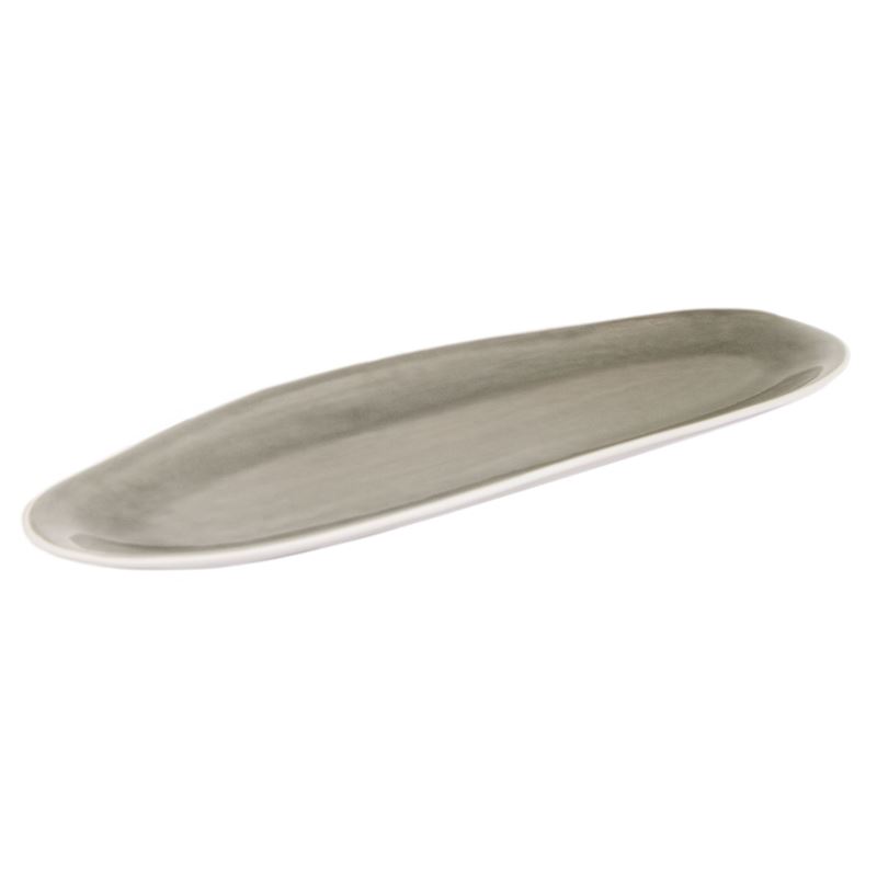 Benzer – Noosa Smoke Grey Long Oval Dish 37x14cm