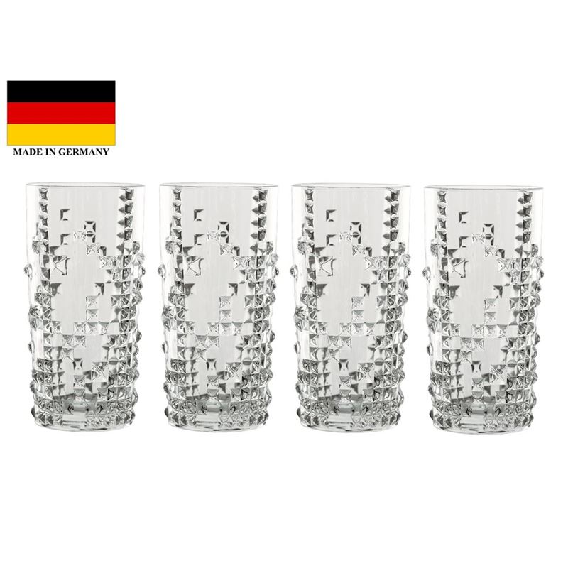 Nachtmann Crystal – Punk Long Drink 390ml Premium Set of 4 (Made in Germany)