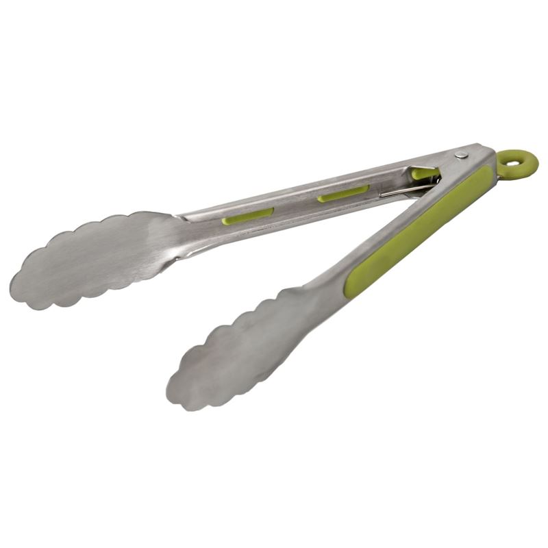 samsam – Soft Touch Stainless Steel Tongs 18cm Green