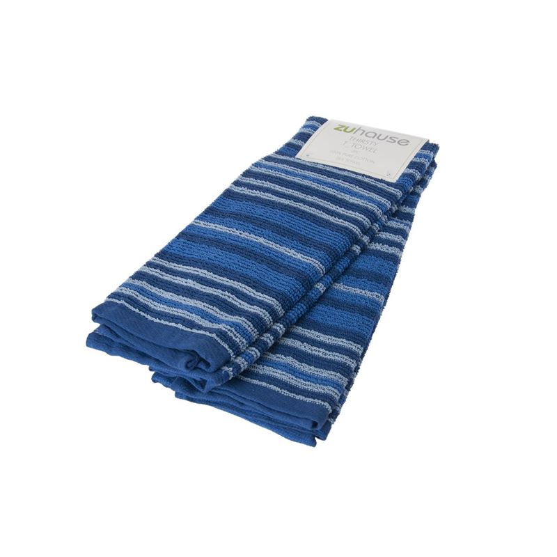 Zuhause – Marchelli Thirsty Tea Towel 40x66cm Med Blue Set of 2
