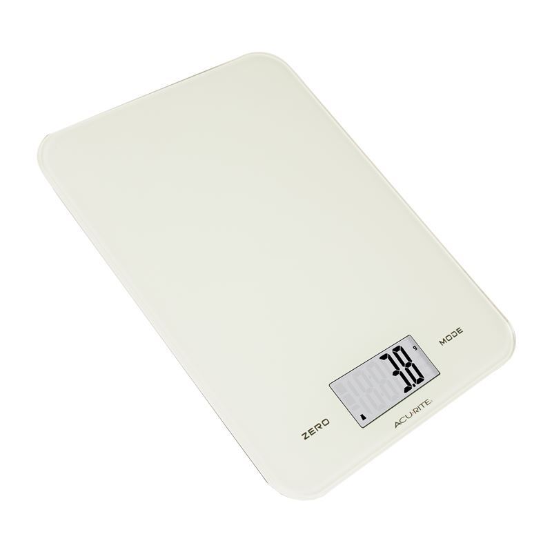 Acu-rite – Large Slimline Electronic Kitchen Scales White 8kg in 1g increments