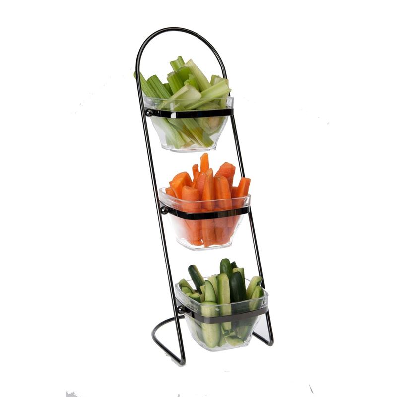 Zuhause – Partii 3 Tier Acrylic Snack Bowls with Stand