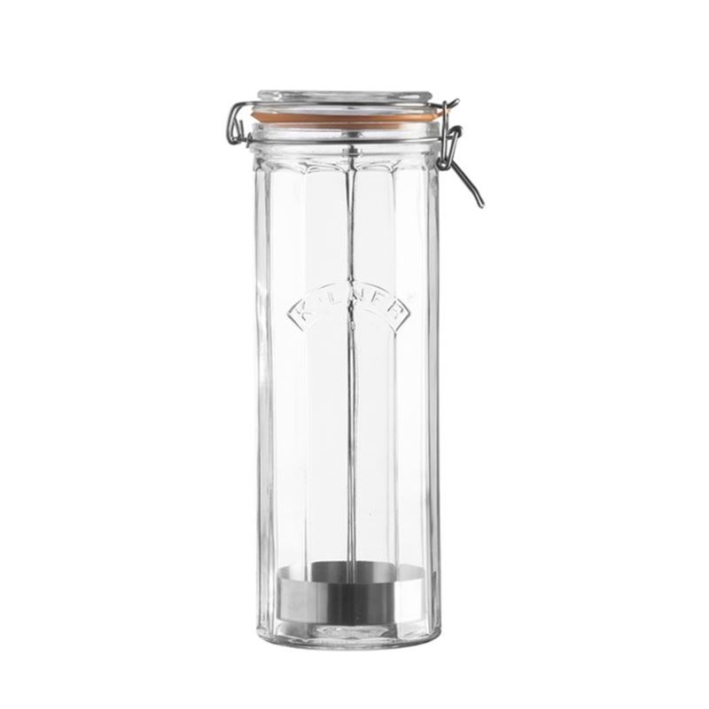 Kilner – Facetted Spaghetti Clip Top Glass Jar 2.2Ltr with Insert