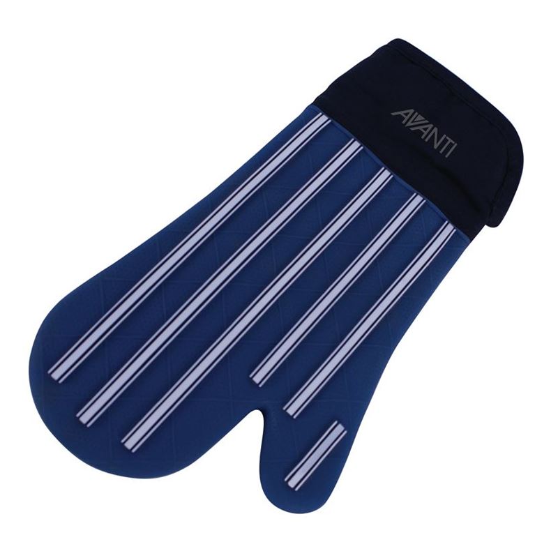 Avanti – Silicone Oven Glove Butcher Stripe Blue
