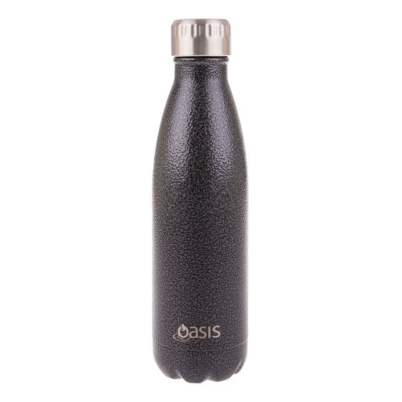 Oasis – Insulated Drink Bottle 500ml Hammertone Grey
