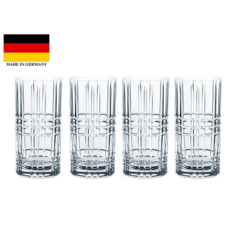 Nachtmann Crystal – Square Long Drink 445ml Set of 4 (Made in Germany)