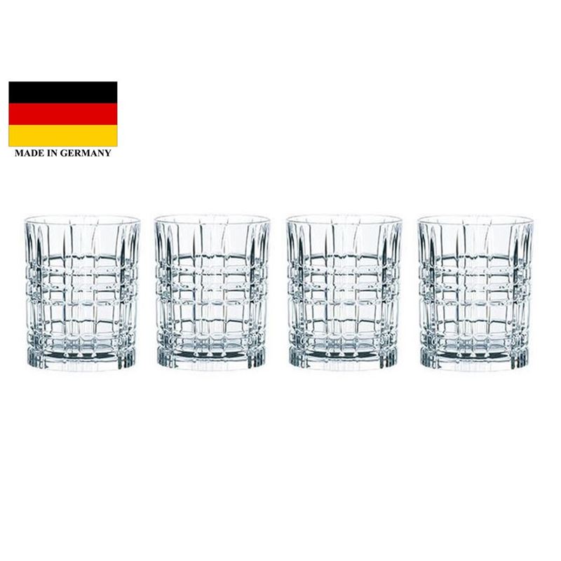 Nachtmann Crystal – Square Whisky 345ml Set of 4 (Made in Germany)