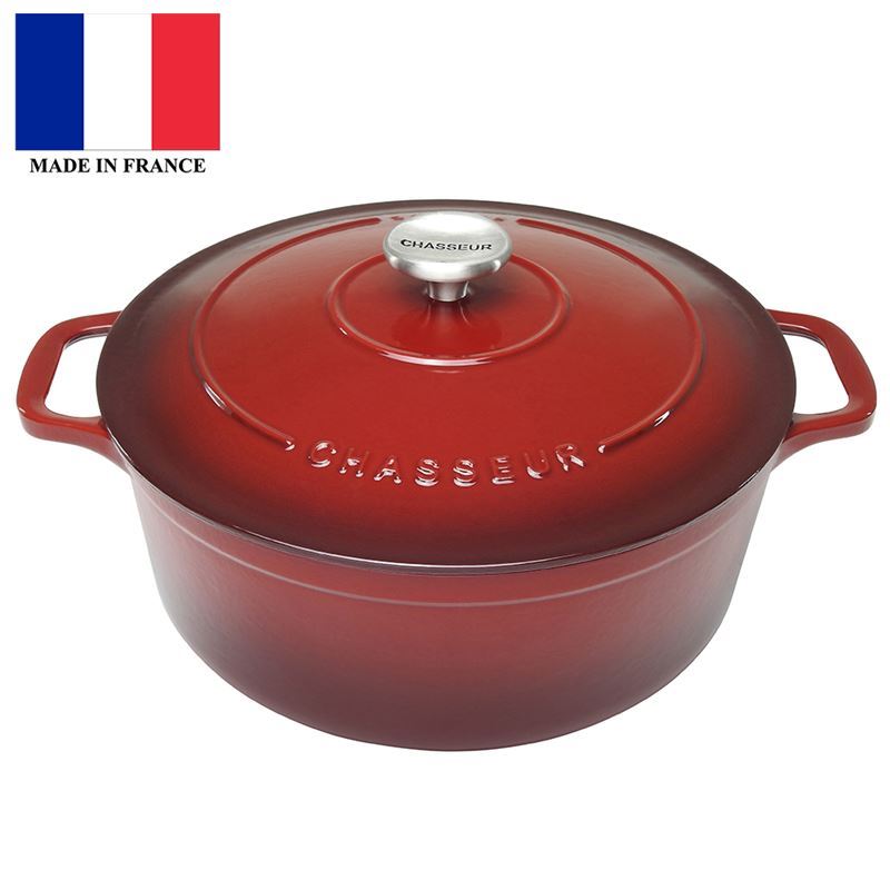 Chasseur Cast Iron – Bordeaux Round French Oven 28cm 6.1Ltr (Made in France)