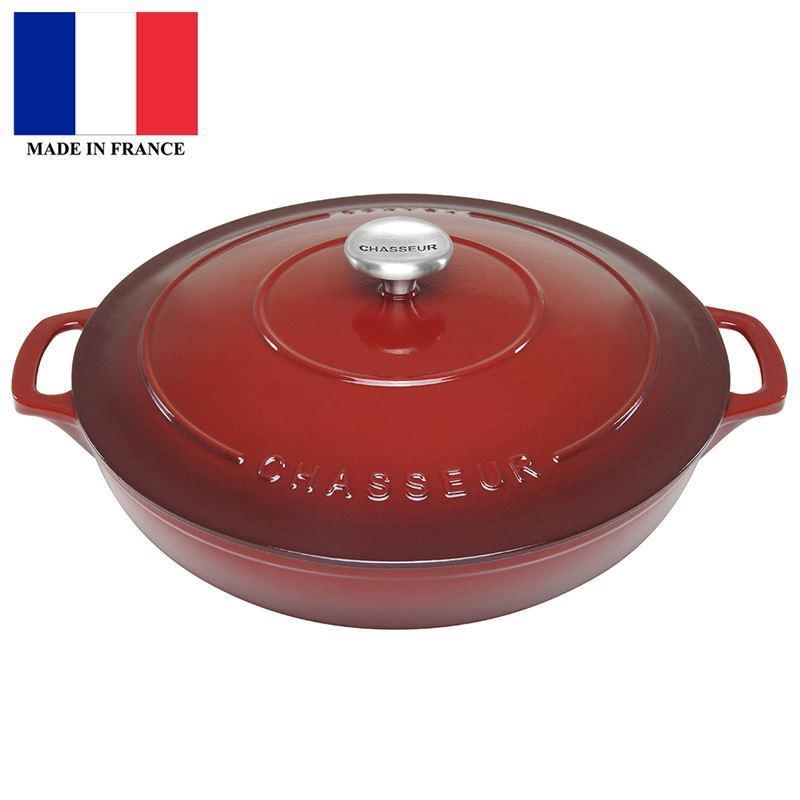 Chasseur Cast Iron – Bordeaux 30cm 2.5Ltr Low Round Casserole (Made in France)