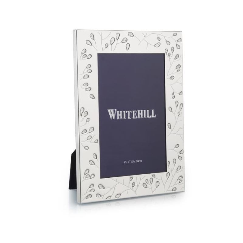 Whitehill – Petal Silver Finish Photo Frame with Embossed Glitter Petals 10x15cm