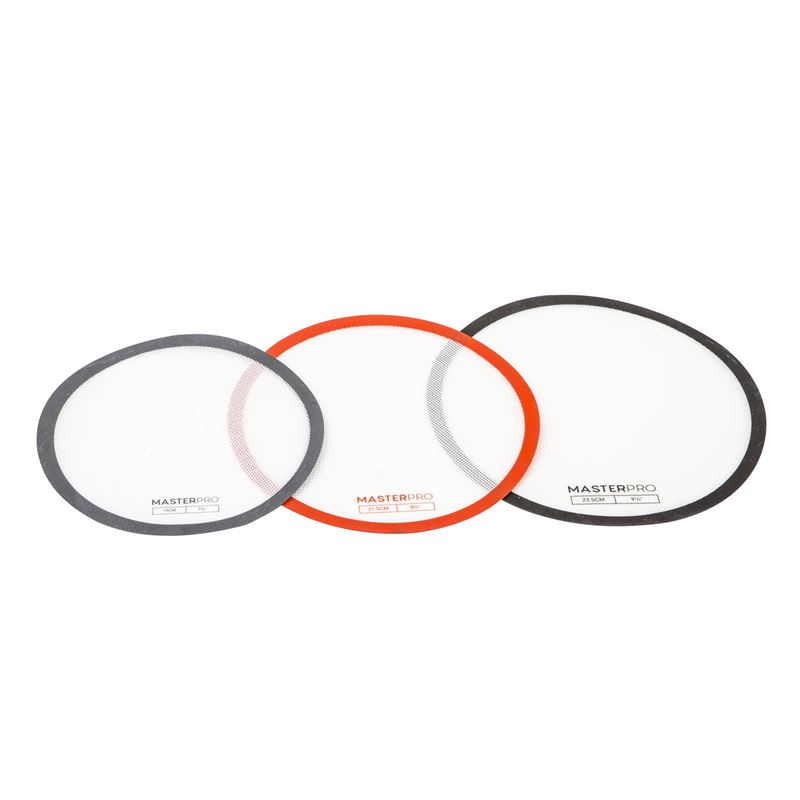 MasterPro – Fibreglass Silicone Round Baking Mat Set of 3