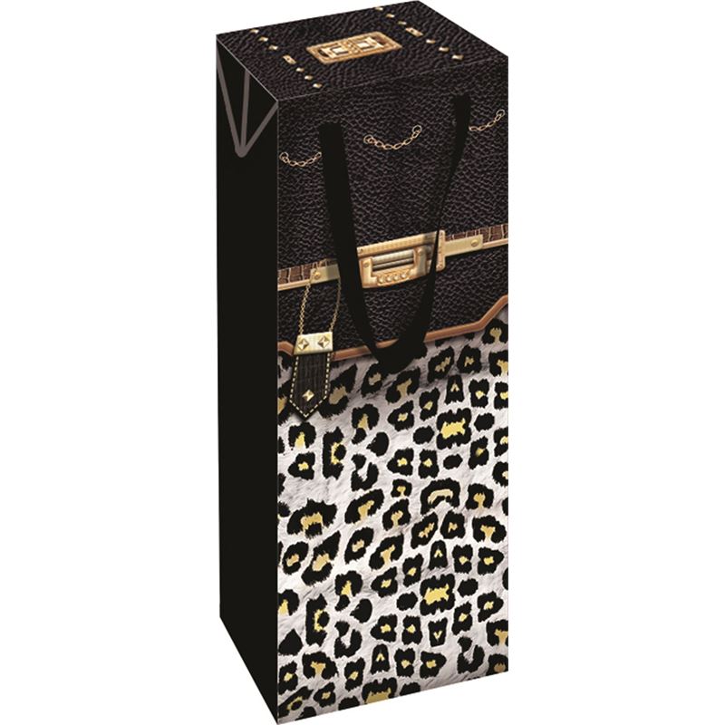 Ogilvies Designs – Gift Bag Box Bottle Bag Leopard