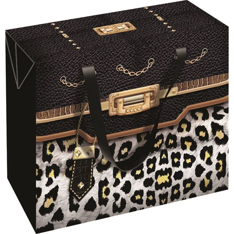 Ogilvies Designs – Gift Bag Box Square Bag Leopard