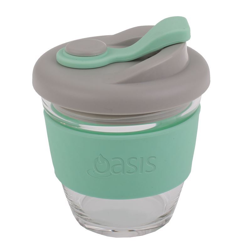 Oasis – Borosilicate Glass Reusable Eco Cup 227ml Spearmint