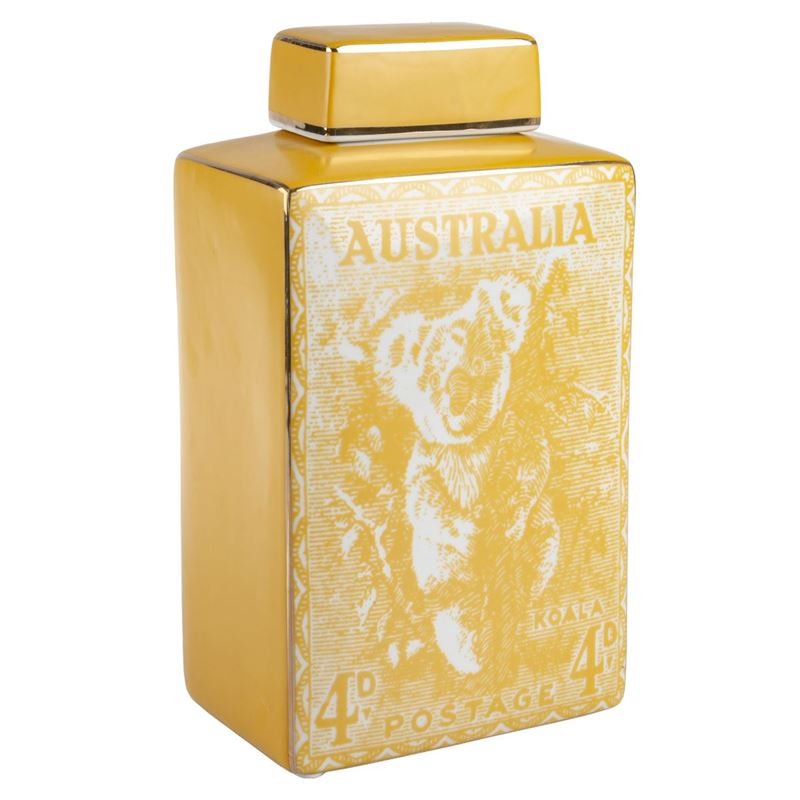 Pimbleton – Australian Stamps Collection Jar 28cm Yellow