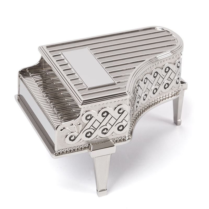 Whitehill – Silver Plated Piano Musical Jewellery Box