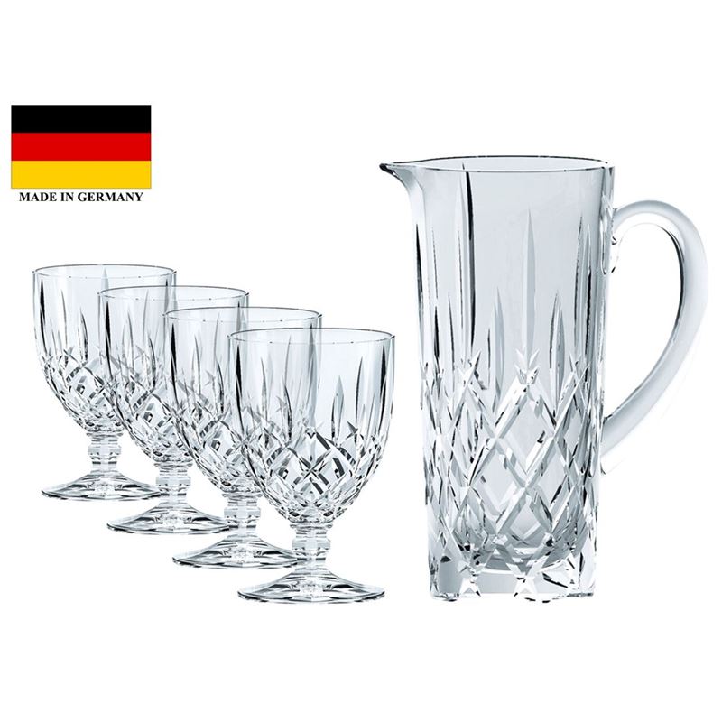 Nachtmann Crystal – Noblesse Pitcher 5pc Set (Made in Germany)