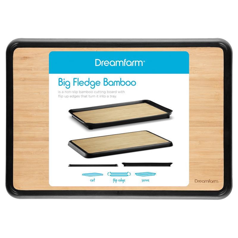 Dreamfarm – Big Fledge Bamboo Flip Edge Cutting Board 25×35.5cm