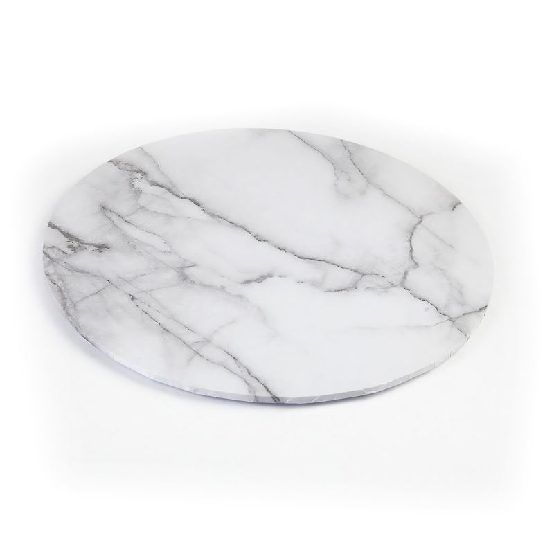 Mondo – Cake Board Round White Marble 25cm