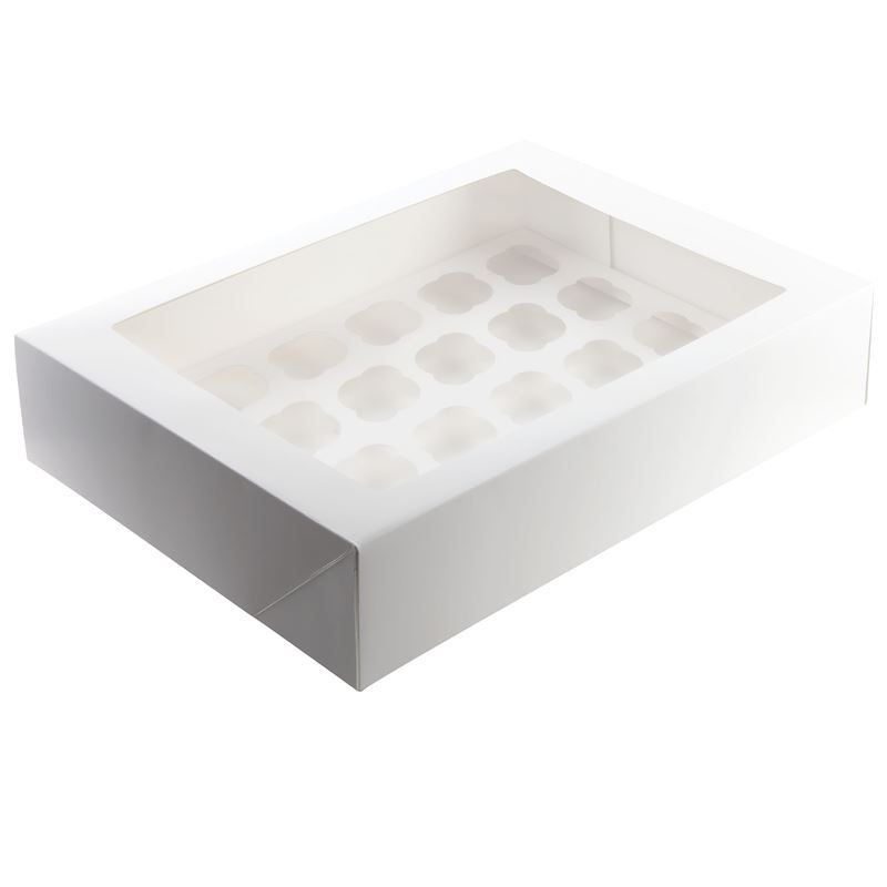 Mondo – White Cupcake Box for 24 Cupcakes 48x35cm