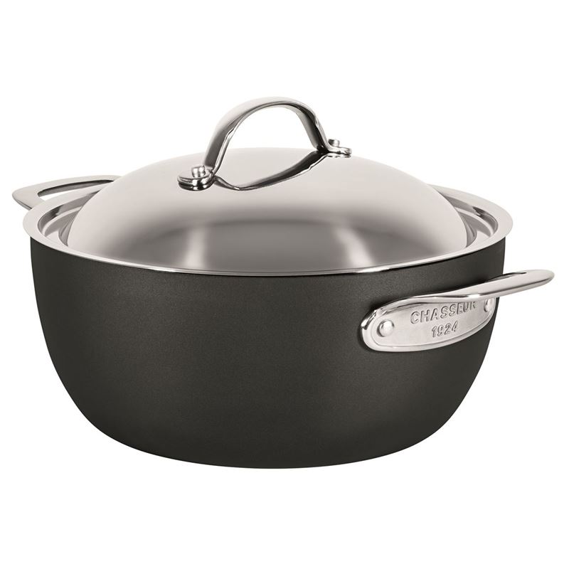 Chasseur – Cinq Etoiles Hard Anodised Non-Stick 26cm Casserole with Lid 4.5Ltr