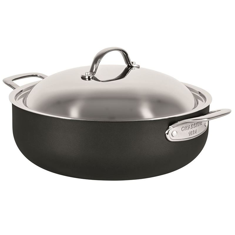 Chasseur – Cinq Etoiles Hard Anodised Non-Stick Chef’s Pan with Lid 30cm