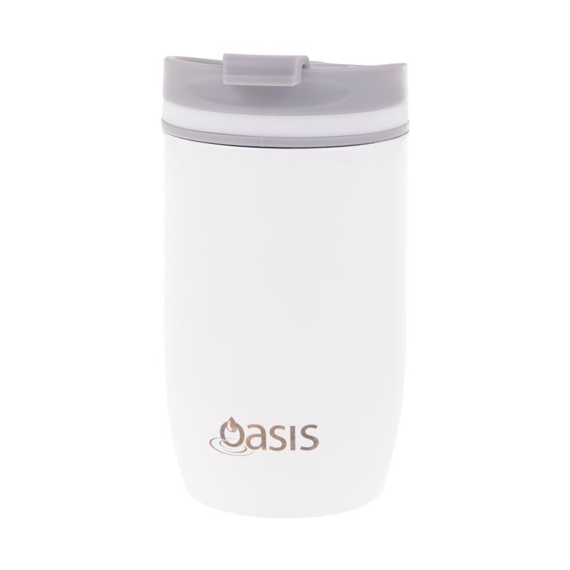 Oasis – Stainless Steel Insulated Travel Reusable Coffee Cup 300ml White