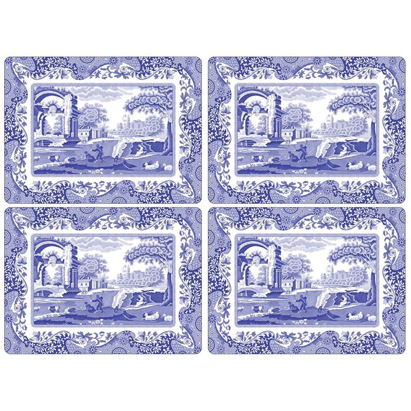 Pimpernel – Blue Italian Set of 4 Large Cork Backed Placemats 40.1x29cm