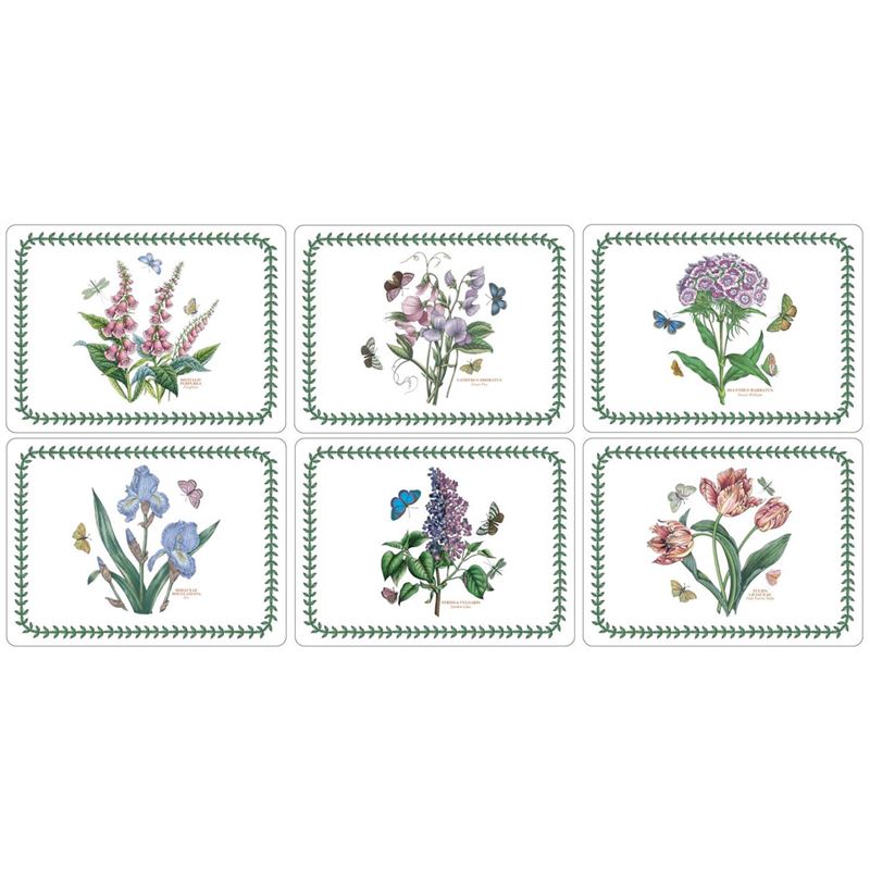 Pimpernel – Portmeirion Botanic Garden Set of 6 Cork Backed Placemats 30.5x23cm