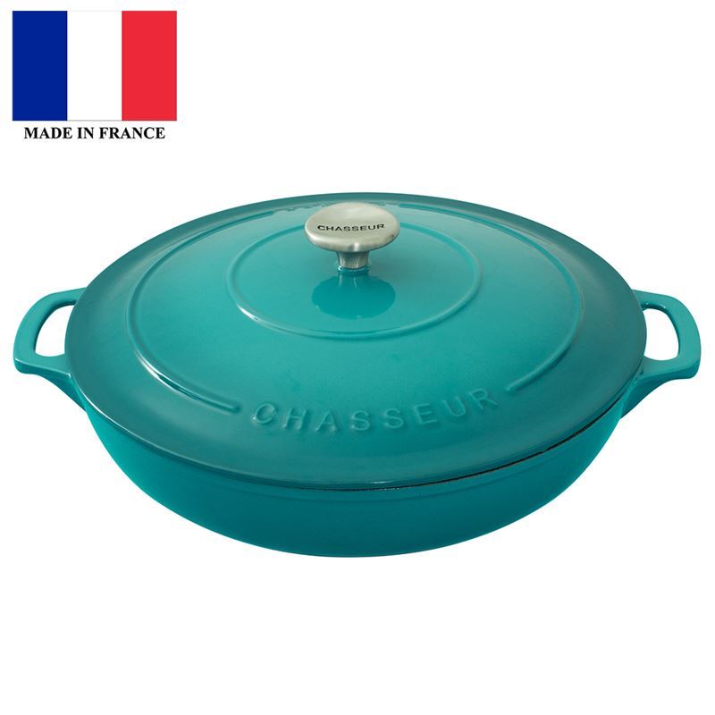 Chasseur Cast Iron – Mediterranean Blue Round Buffet Casserole 30cm 2.5Ltr (Made in France)