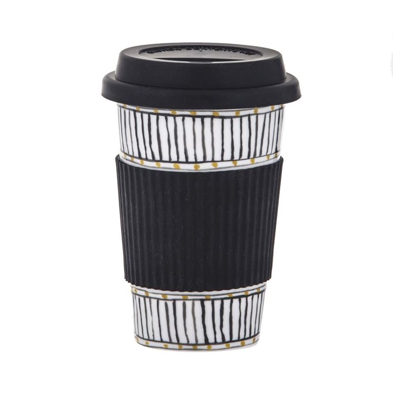 Amalfi – Ethnique Re-Usable Coffee Mug with Silicone Lid 400ml