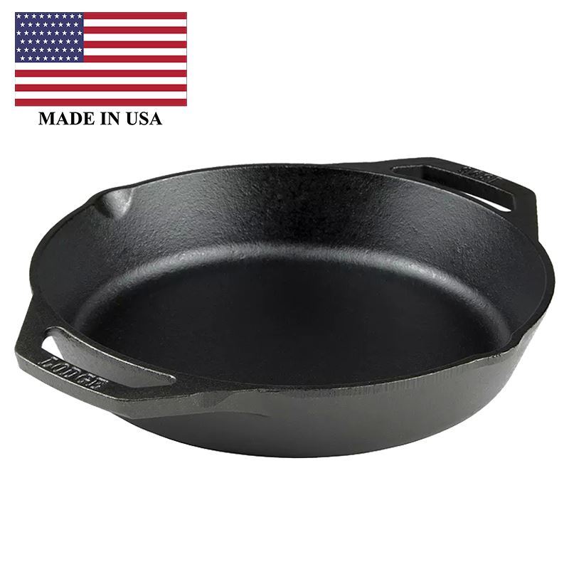 Lodge – Logic Cast Iron Dual Handle Skillet 26cm (Made in the U.S.A)