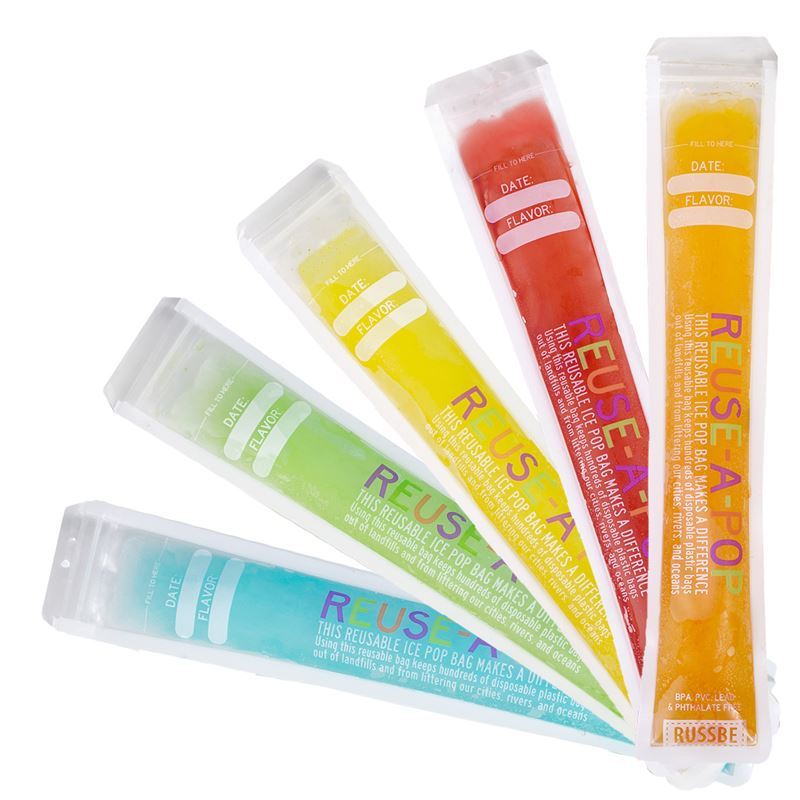 Russbe – Reuse-a-Pop Re-Useable Popsicle Ice Block Bags Set of 12