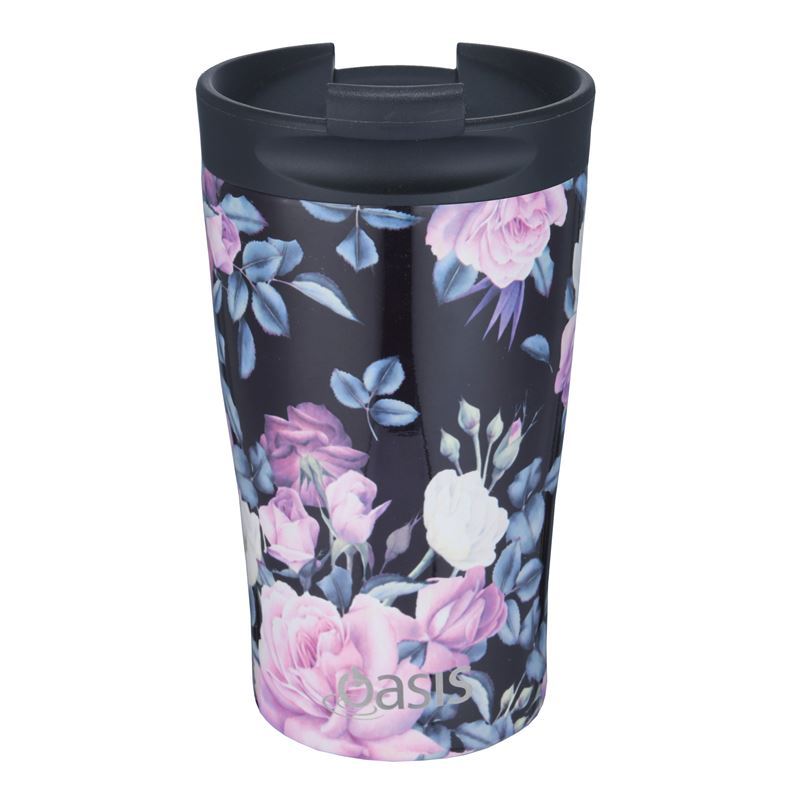 Oasis – Stainless Steel Insulated Travel Reusable Coffee Cup 350ml Midnight Floral