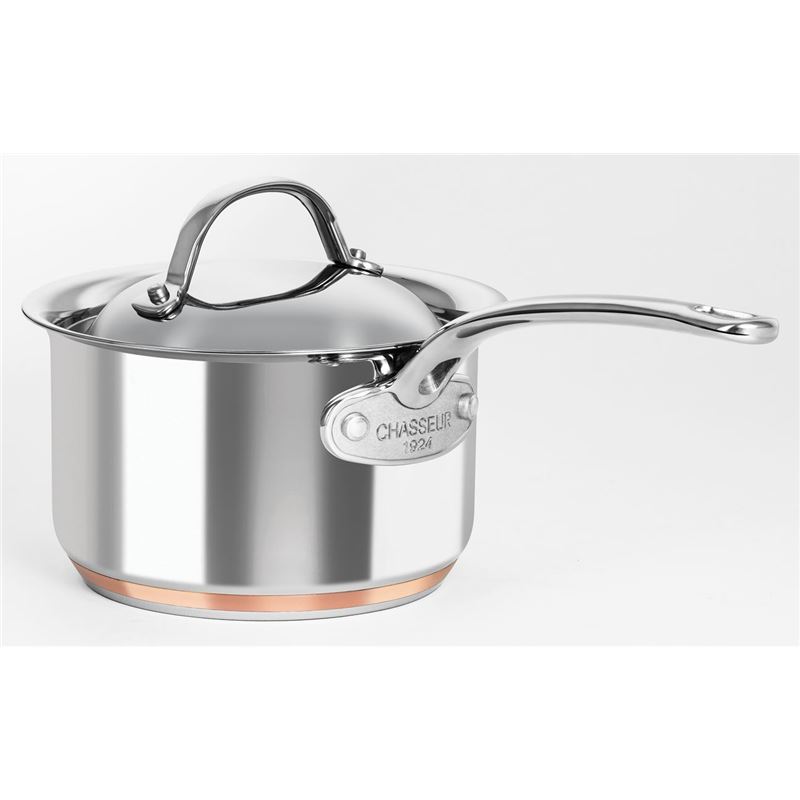 Chasseur – Le Cuivre 16cm 1.9Ltr Stainless Steel Copper Based Saucepan with Lid