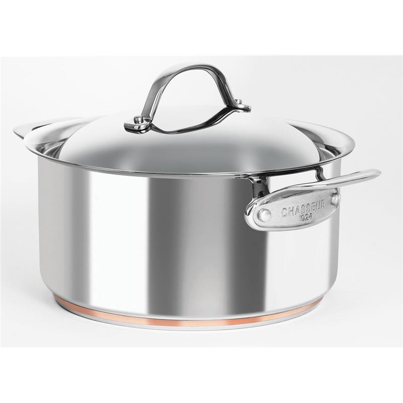 Chasseur – Le Cuivre 24cm 5.2Ltr Stainless Steel Copper Based Casserole with Lid