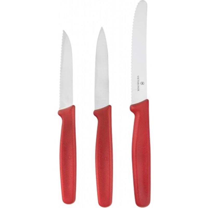 Victorinox – Paring Knife Set 3 Piece Red (Made in Switzerland)