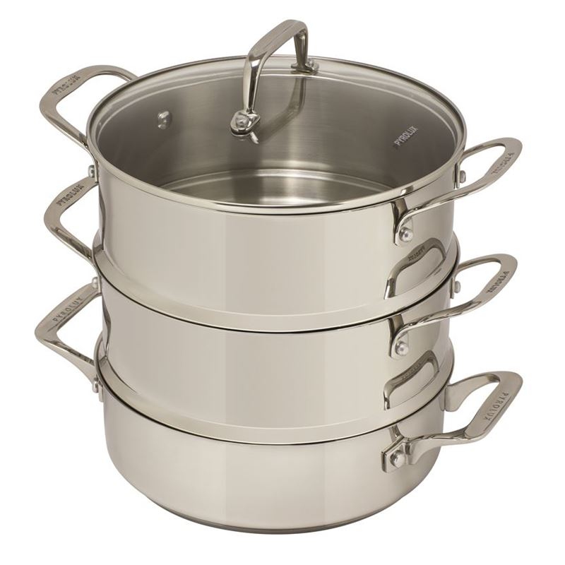Pyrolux – Stainless Steel 3 Tier Steamer and Stock Pot 24cm Set