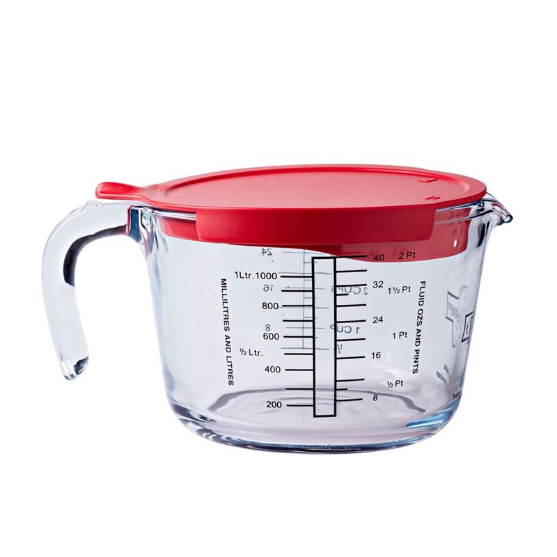 O’Cuisine – Glass Measuring Jug 4 Cup 1Ltr with Lid (Made in France)
