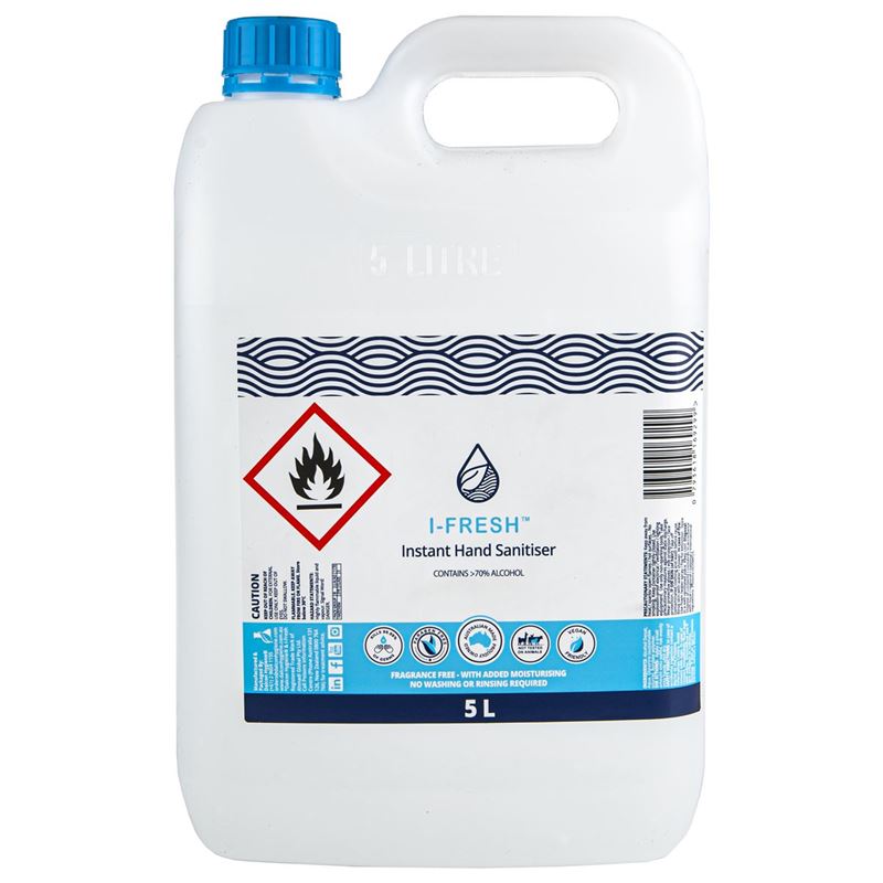 I-fresh – Instant Hand Sanitiser 5Ltr REFILL (Made in Australia) – Delivery to Mainland Australia Only