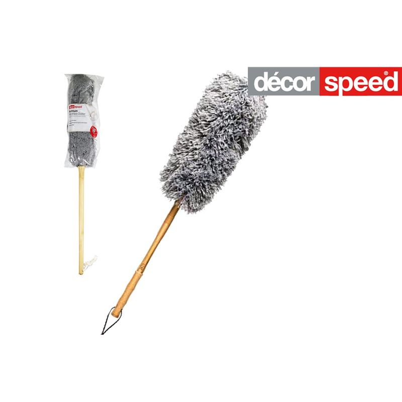 Dcor – Speed Premium Bamboo Microfibre Duster 80cm With Flexible Head Grey