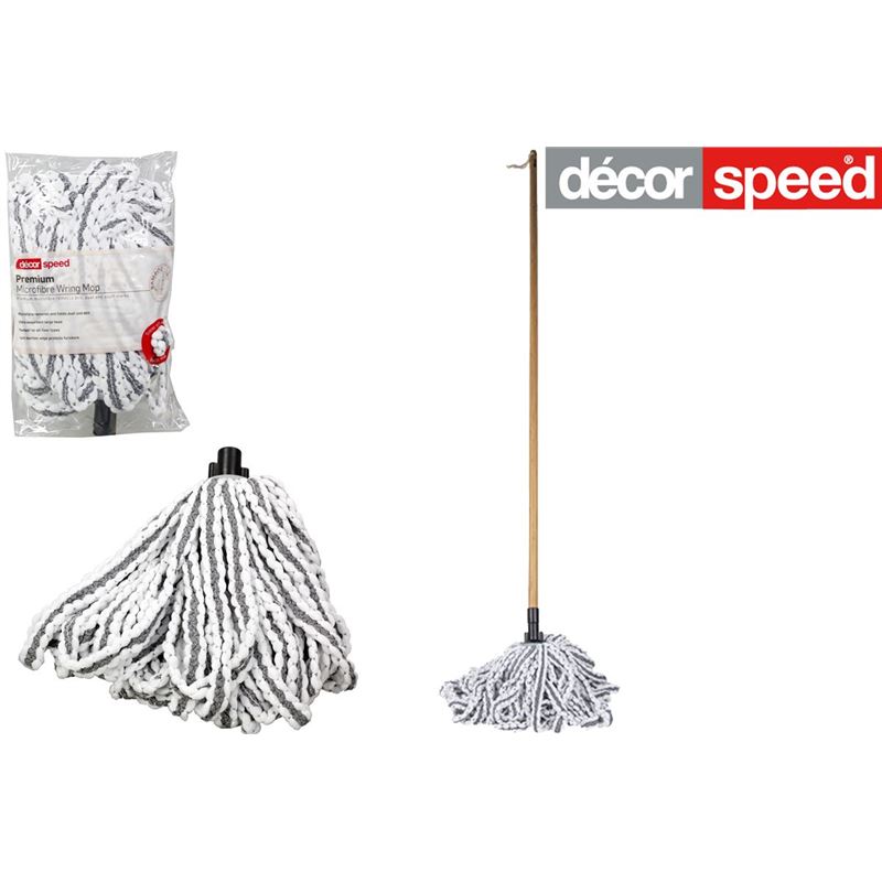 Décor – Speed Premium Bamboo Handle Wring Mop 26cm Microfibre