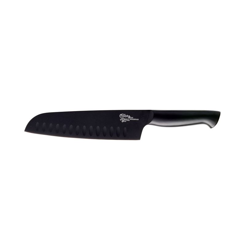 Greenpan – Chop & Grill Black Stainless Steel Santoku Knife 18cm