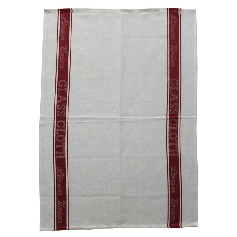 Zuhause – Linen Union Glass Cloth Tea Towel Red 55x80cm