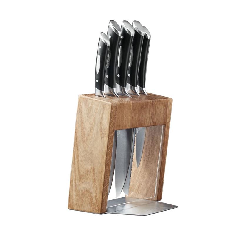 Scanpan Classic – Fully Forged Kalo Oak 6pc Knife Block Set