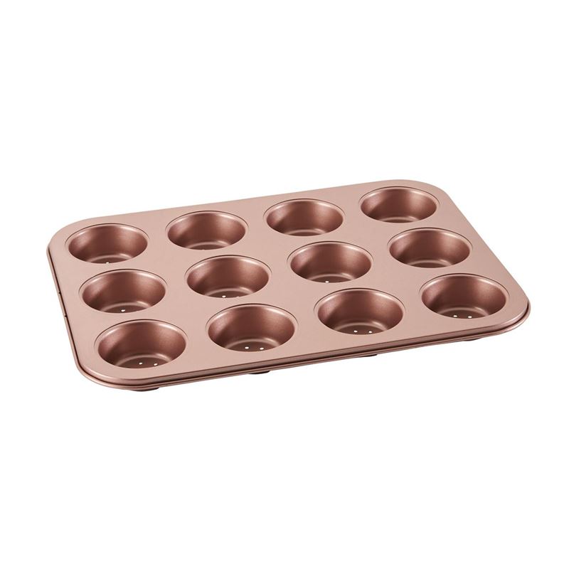 Wiltshire – Rose Gold Non-Stick Perforated 12 Cup Quiche Pan