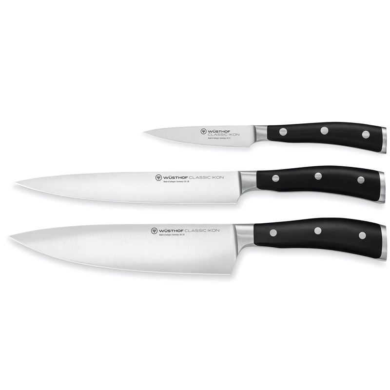 Wusthof Trident – Classic IKON 3pc Professional Knife Set (Made in Germany)