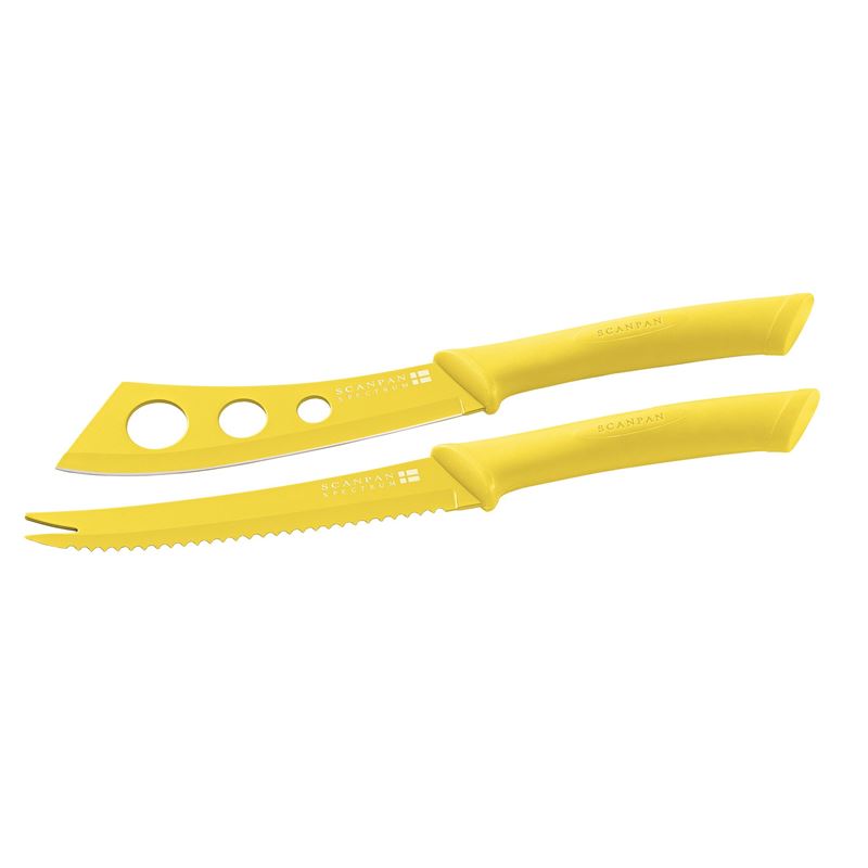 Scanpan – Spectrum Soft Touch Coloured Handle Cheese Knife set Yellow