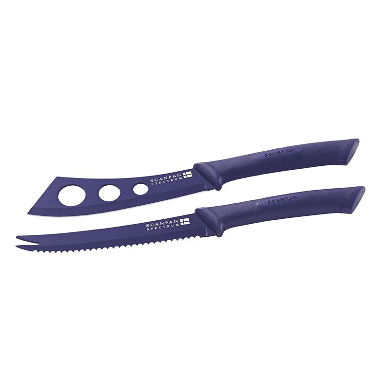 Scanpan – Spectrum Soft Touch Coloured Handle Cheese Knife set Purple