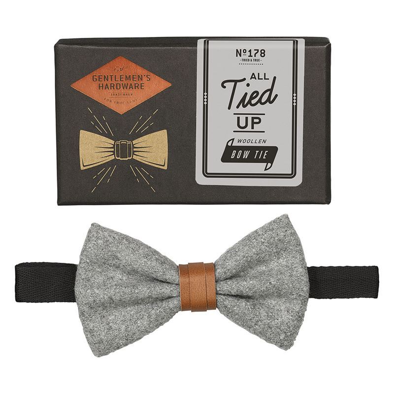 Gentleman’s Hardware – All Tied Up Bow Tie Grey – Gift Boxed
